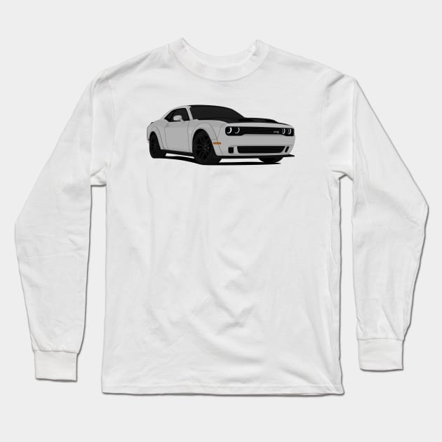 HELLCAT GREY Long Sleeve T-Shirt by VENZ0LIC